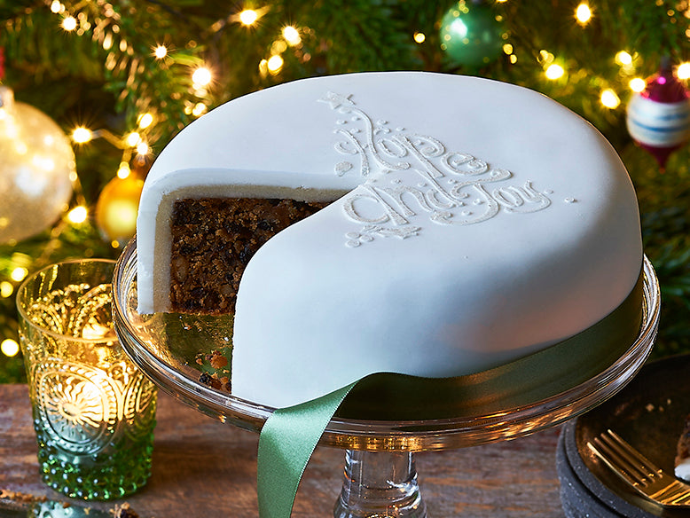 Limited Edition HOPE & JOY Fully Iced Classic Christmas Cake Meg