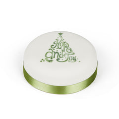 Limited Edition : HOPE & JOY Green Fully Iced Christmas Cake !