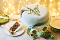 Limited Edition : HOPE & JOY Green Fully Iced Christmas Cake !
