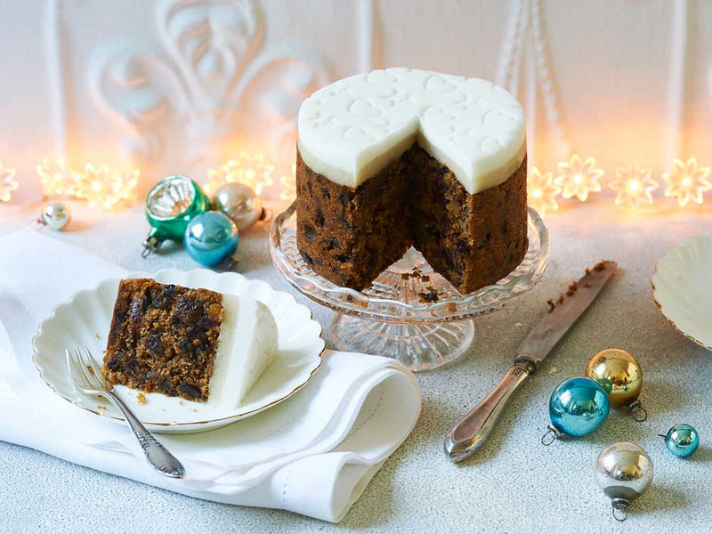 Bakery Blunder 4" Top Iced Stars Hearts Fruit Cake