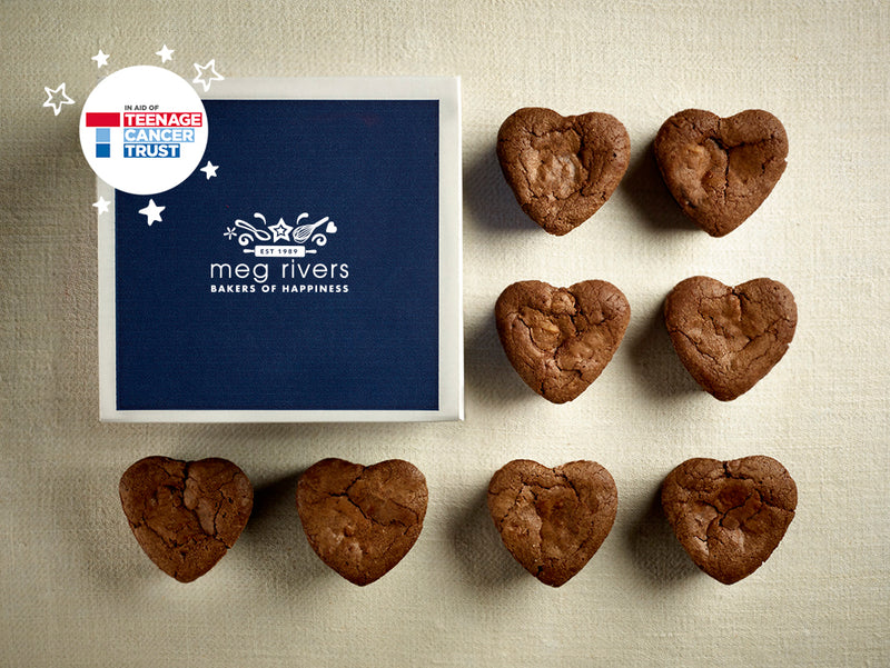 Heart Shaped Chocolate Brownies x 8