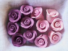 Purple Roses Two Tier Wedding Cake !